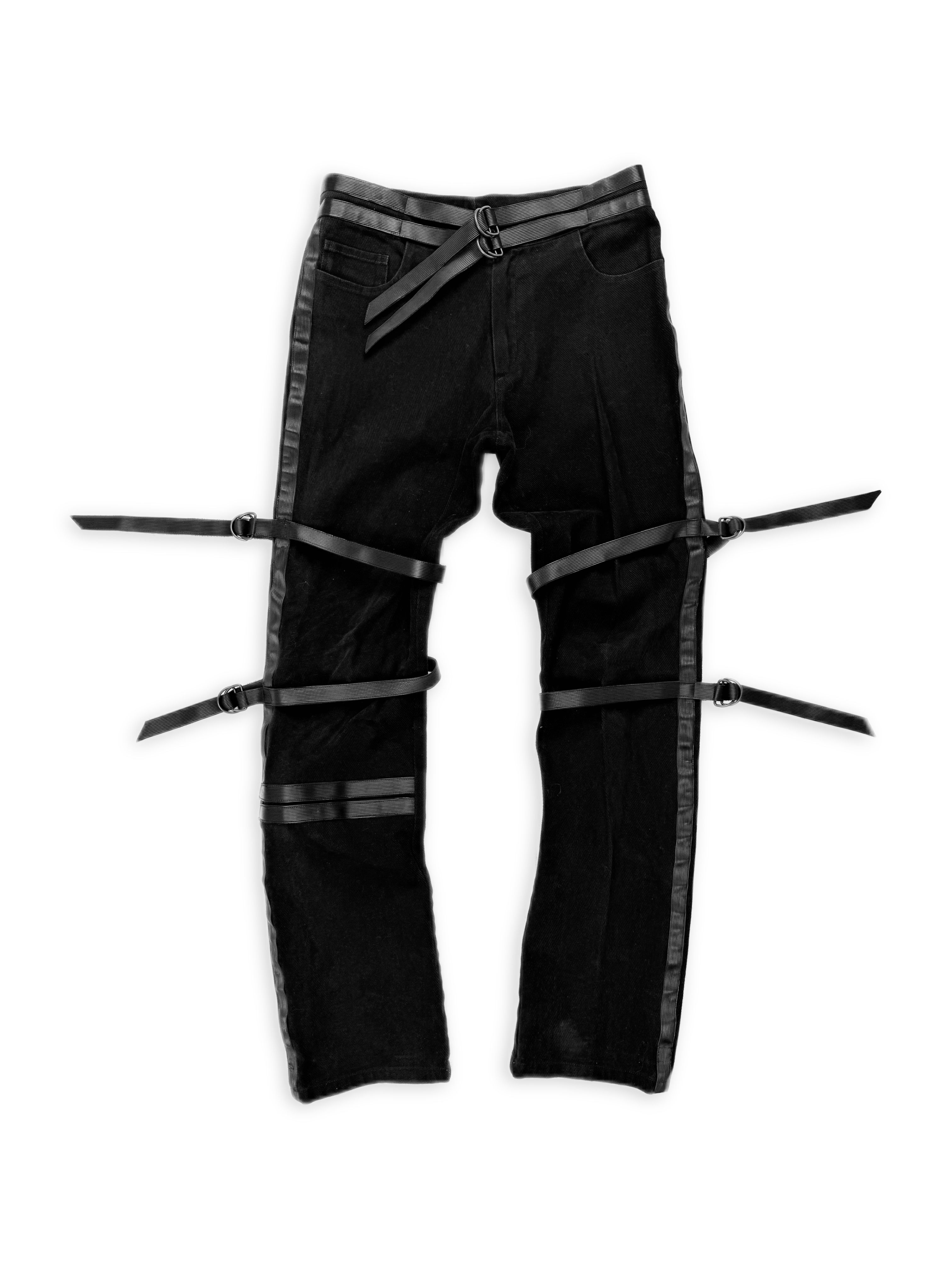 AW02 Raf Simons ‘Virginia Creeper’ Bondage D-Ring Black Denim