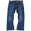 Thumbnail: Chrome Hearts Dual Leather Cross Patch Flared Blue Wash Denim Jeans