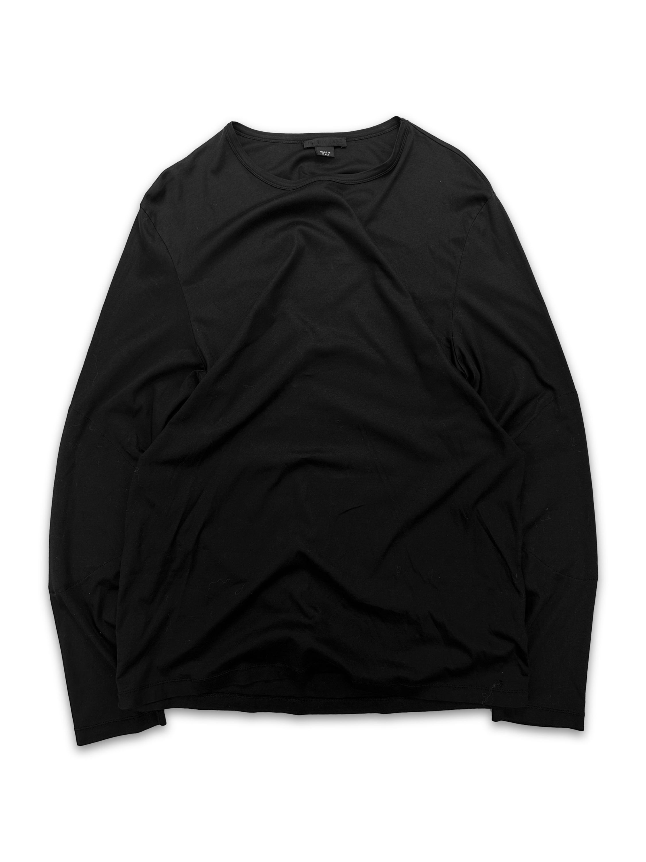00s Helmut Lang ‘Armoured’ Elbow Padded Black Long Sleeve Shirt
