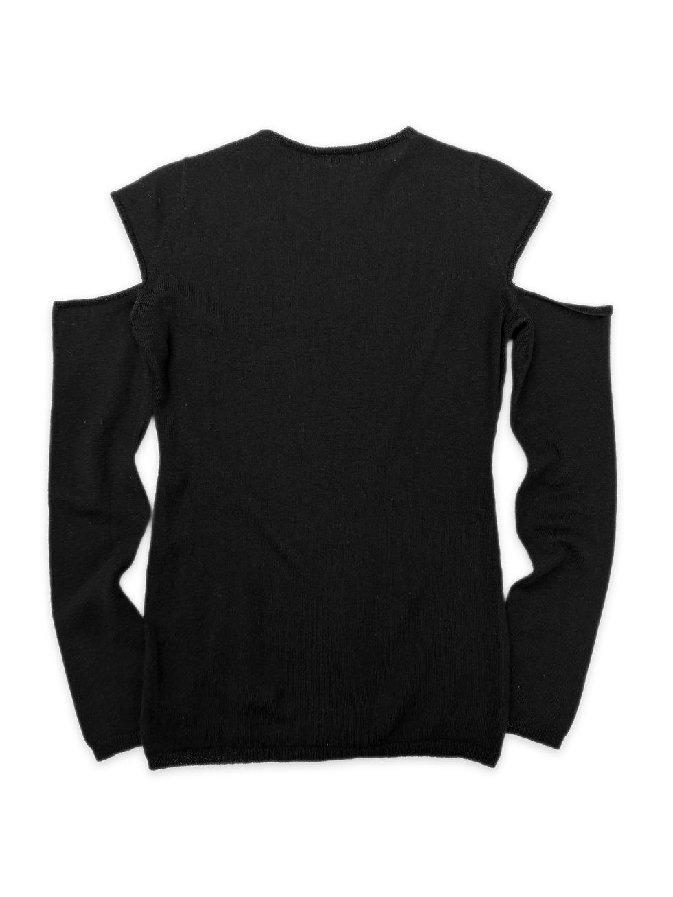 Thumbnail: 90s Helmut Lang ‘Cut Out’ Shoulder Black Knitted Sweater