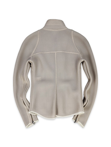 SS03 Chanel Identification 'Sport' Beige Logo Full-zip Mesh Jacket