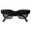 Thumbnail: Celine Paris Black Glossy Metallic Dark Tint Wayfarer Sunglasses
