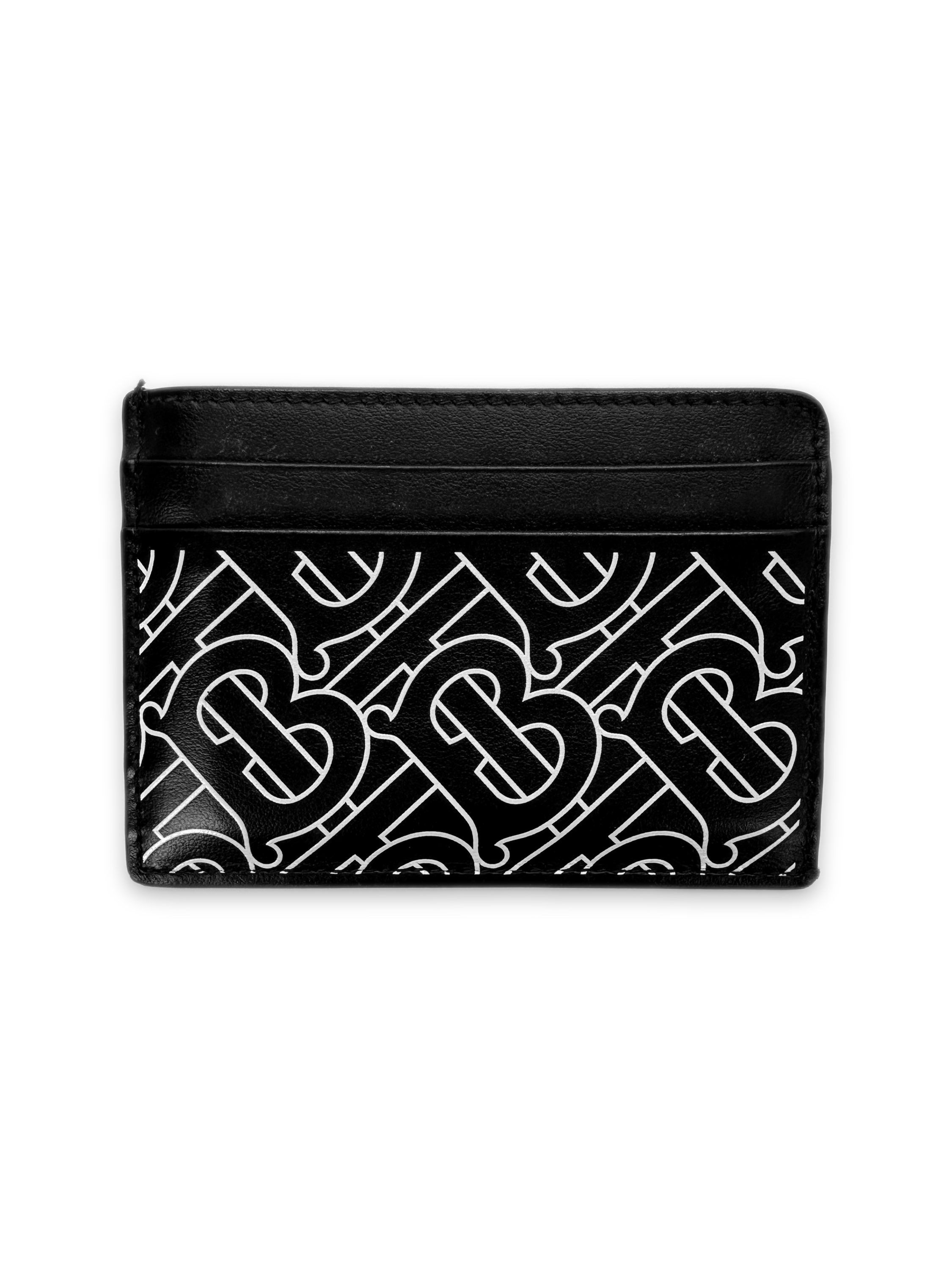 Burberry Black Monogram Leather Card Holder