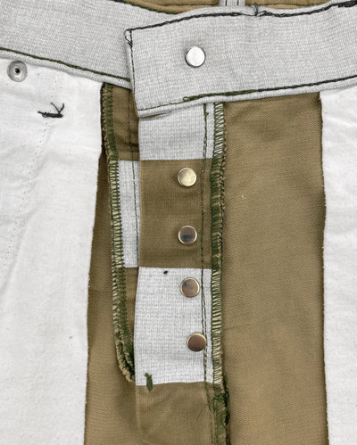SS99 Helmut Lang “Prisoner” Olive Striped Denim | ArchiveThreads