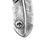 Thumbnail: Goros XL Feather 22k Gold / .925 Silver Feather Pendant