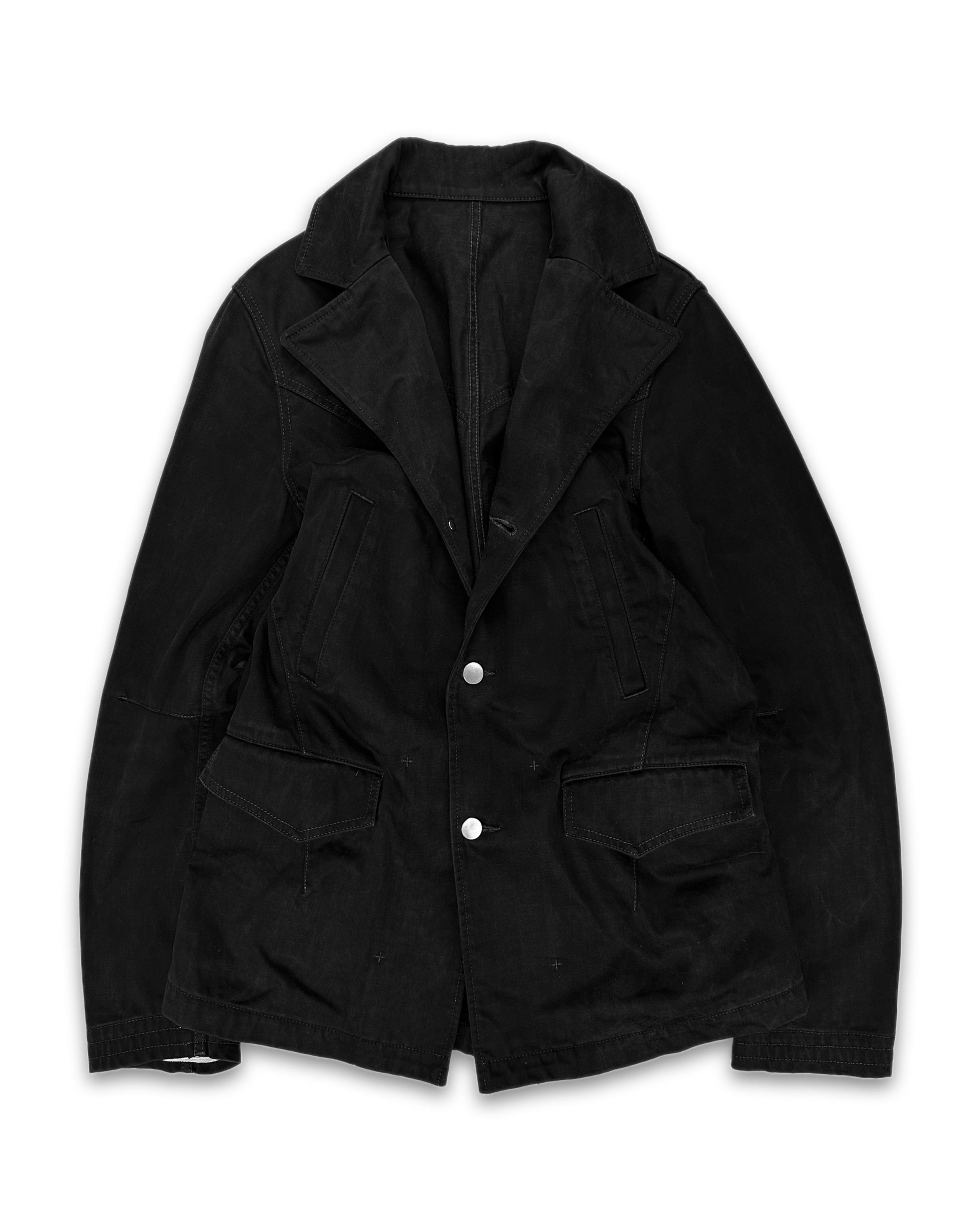 Number (N)ine Black Denim Single Breasted Jacket