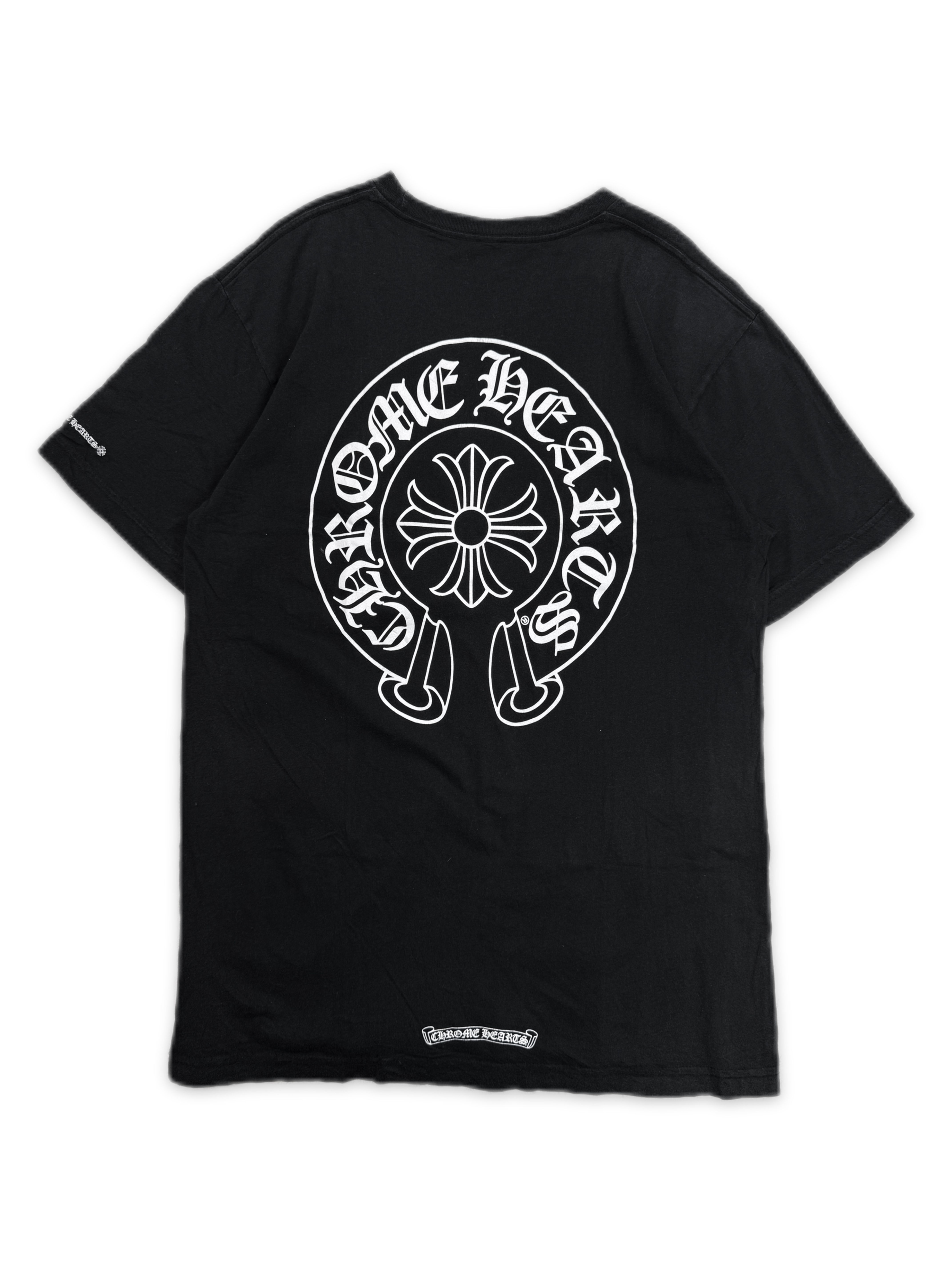 Chrome Hearts Horseshoe Plus Logo Black T-Shirt