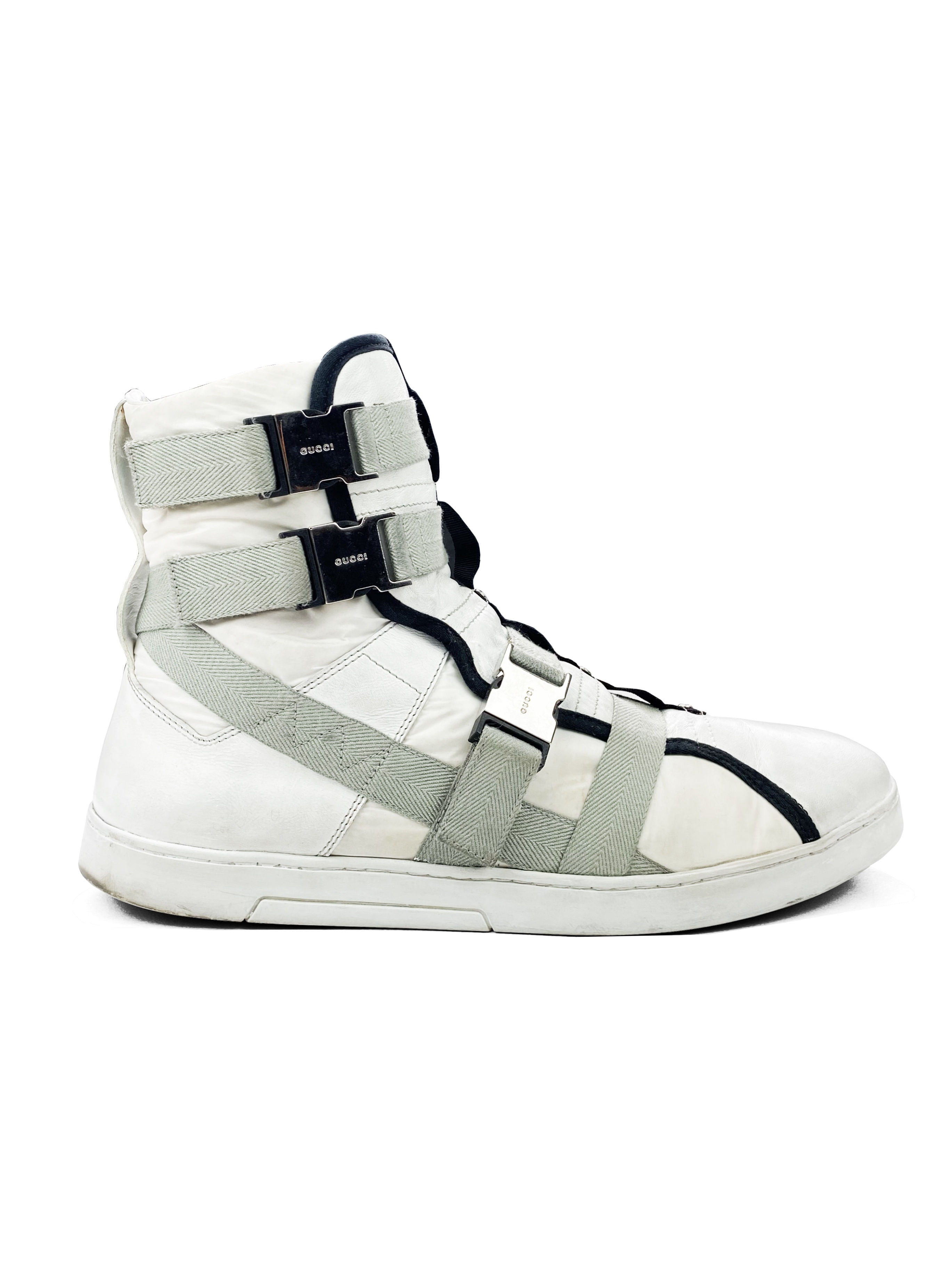 SS10 Gucci Tech Parachute Bondage Strap Leather Sneakers