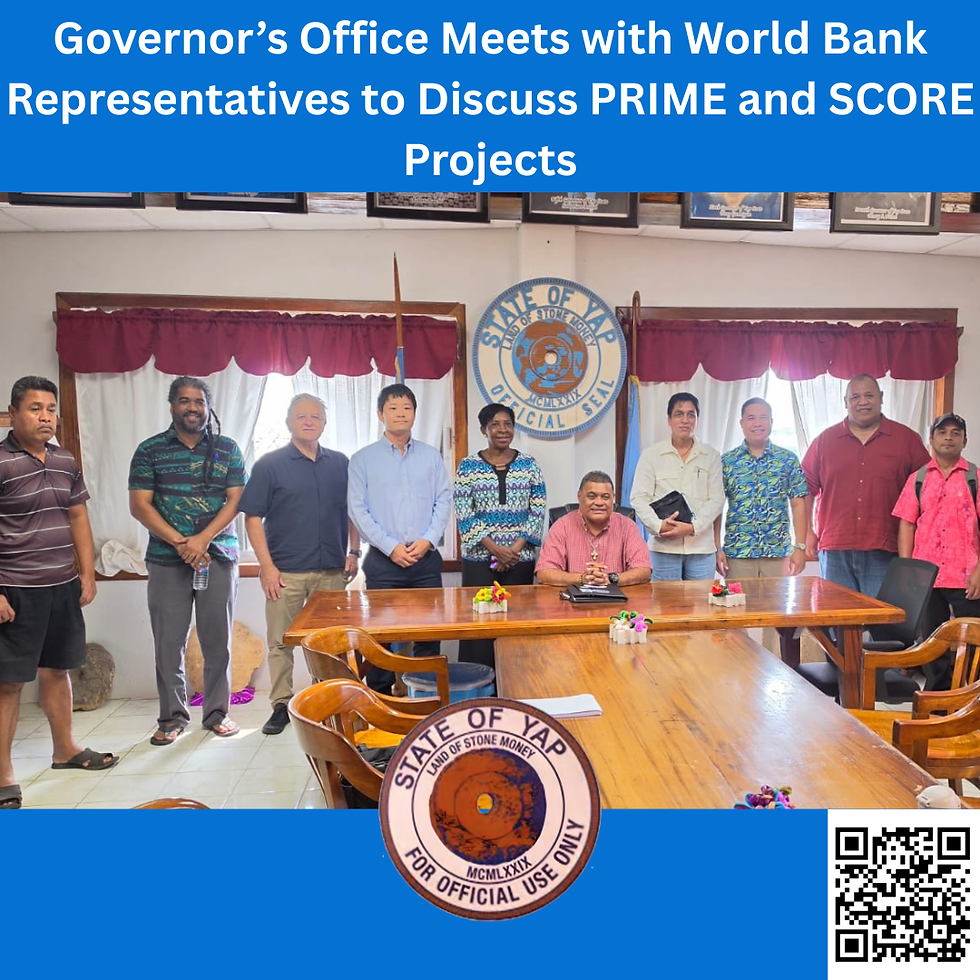 Governor’s Office Meets with World Bank Representatives to Discuss PRIME and SCORE Projects