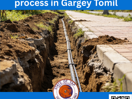 Ongoing fiber duct burial process in Gargey Tomil