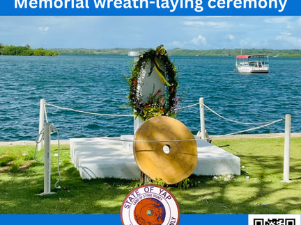 The Yap Veterans' Association held a Memorial wreath-laying ceremony