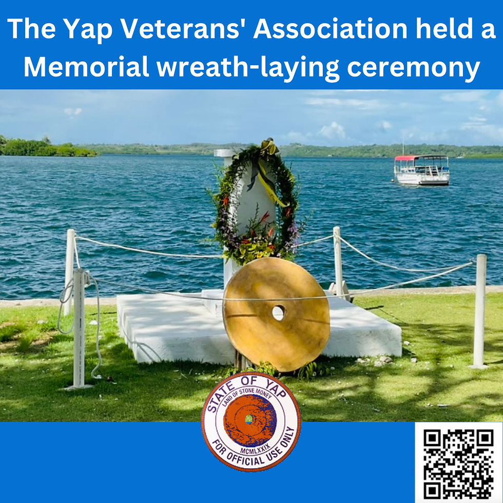 The Yap Veterans' Association held a Memorial wreath-laying ceremony