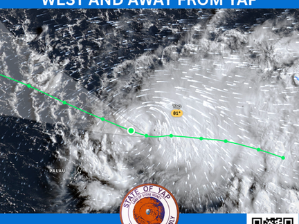Tropical Storm Hagupit Advisory #13 was issued today, May 9th, around 7:30 am. The following message is from the Yap State Disaster Coordinating Office.