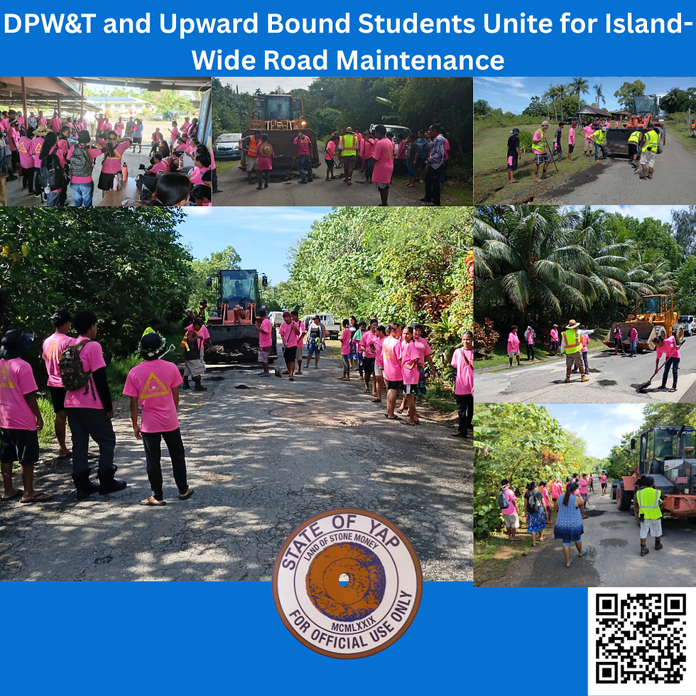 DPW&T and Upward Bound Students Unite for Island-Wide Road Maintenance