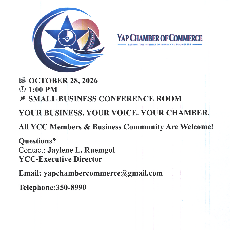 ANNOUNCEMENT: Yap Chamber of Commerce