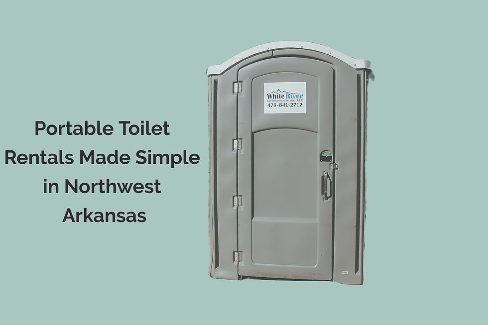 For 30+ years, White River Environmental has provided trusted portable toilet rentals in Northwest Arkansas. Perfect for events, weddings, and construction projects.