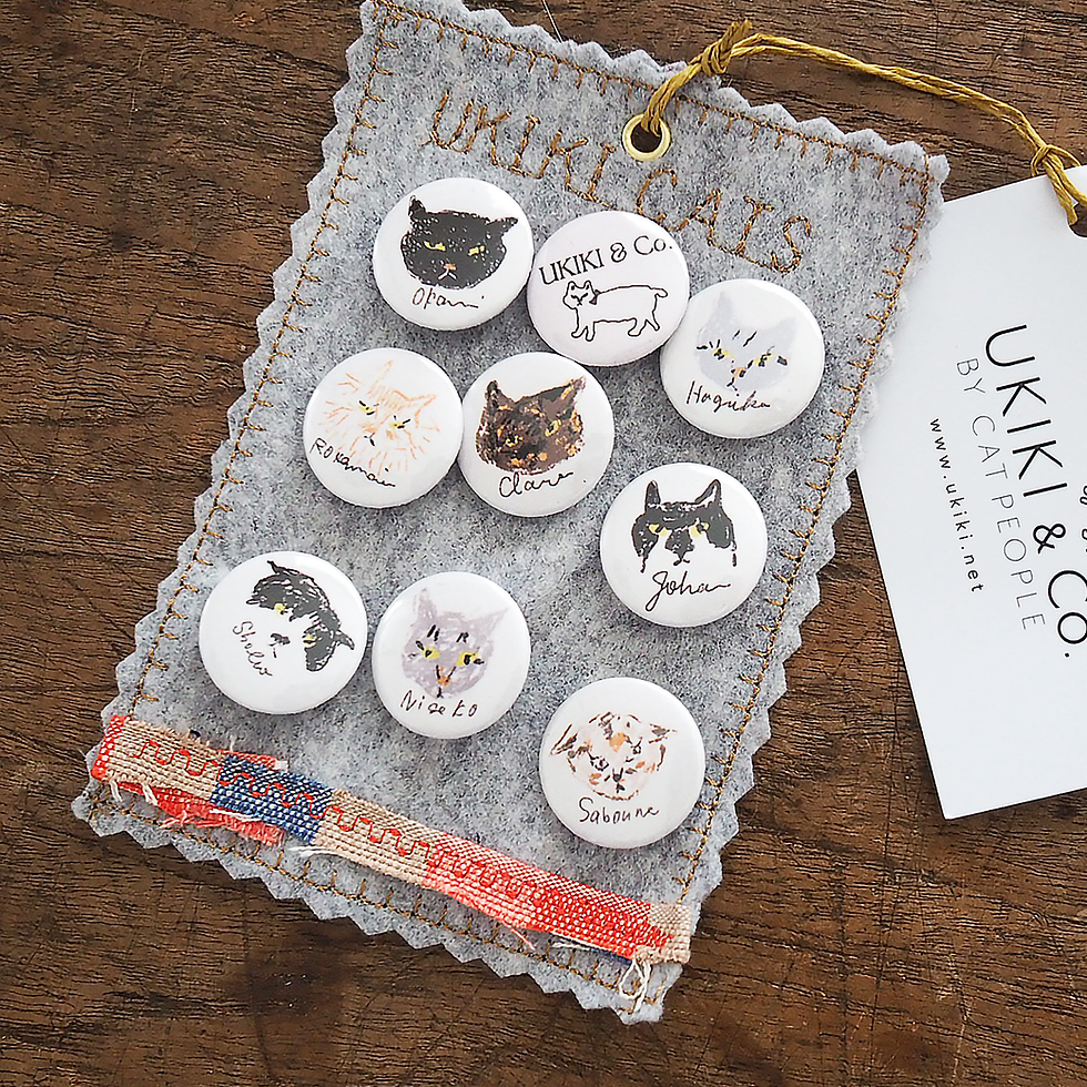 サムネイル： UKIKI Cats Badge Collection /うききCATS全員集合バッジセット