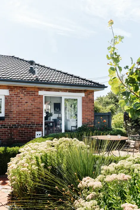 Picture of beautiful old red brick home renovation