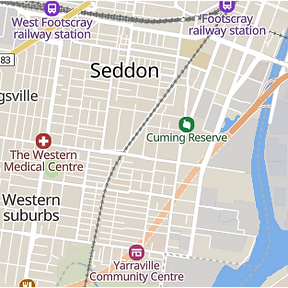 Map of Seddon, Melbourne, highlighting our innovative custom home building service area.