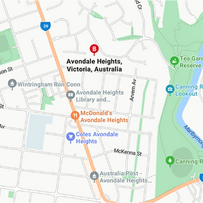 Map of Avondale Heights, Melbourne, highlighting our service area for spacious, architecturally refined family homes.