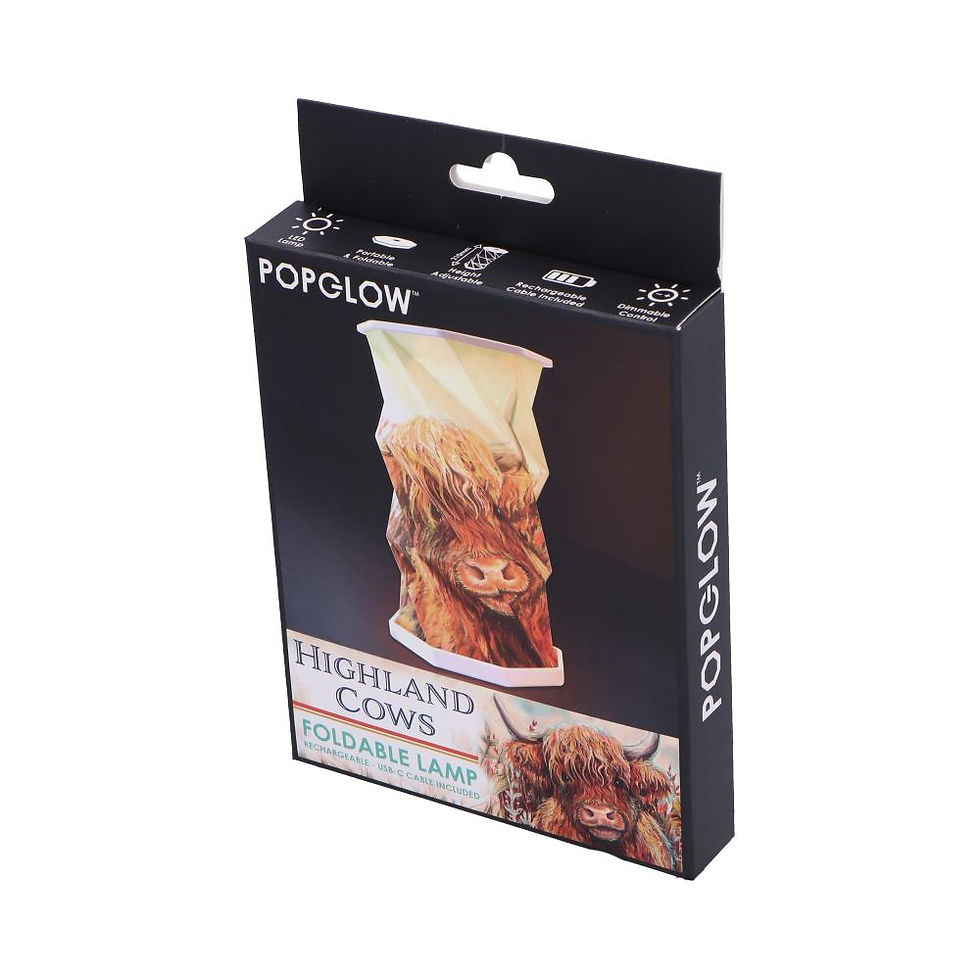 Thumbnail: Highland Cow Foldable Lamp 21cm