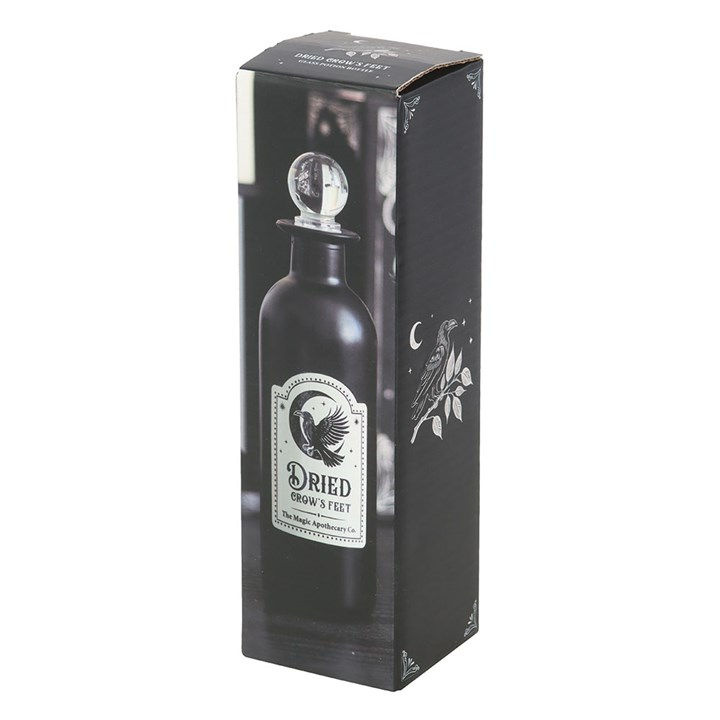 Thumbnail: Dried Crow's Feet Decorative Glass Potion Bottle