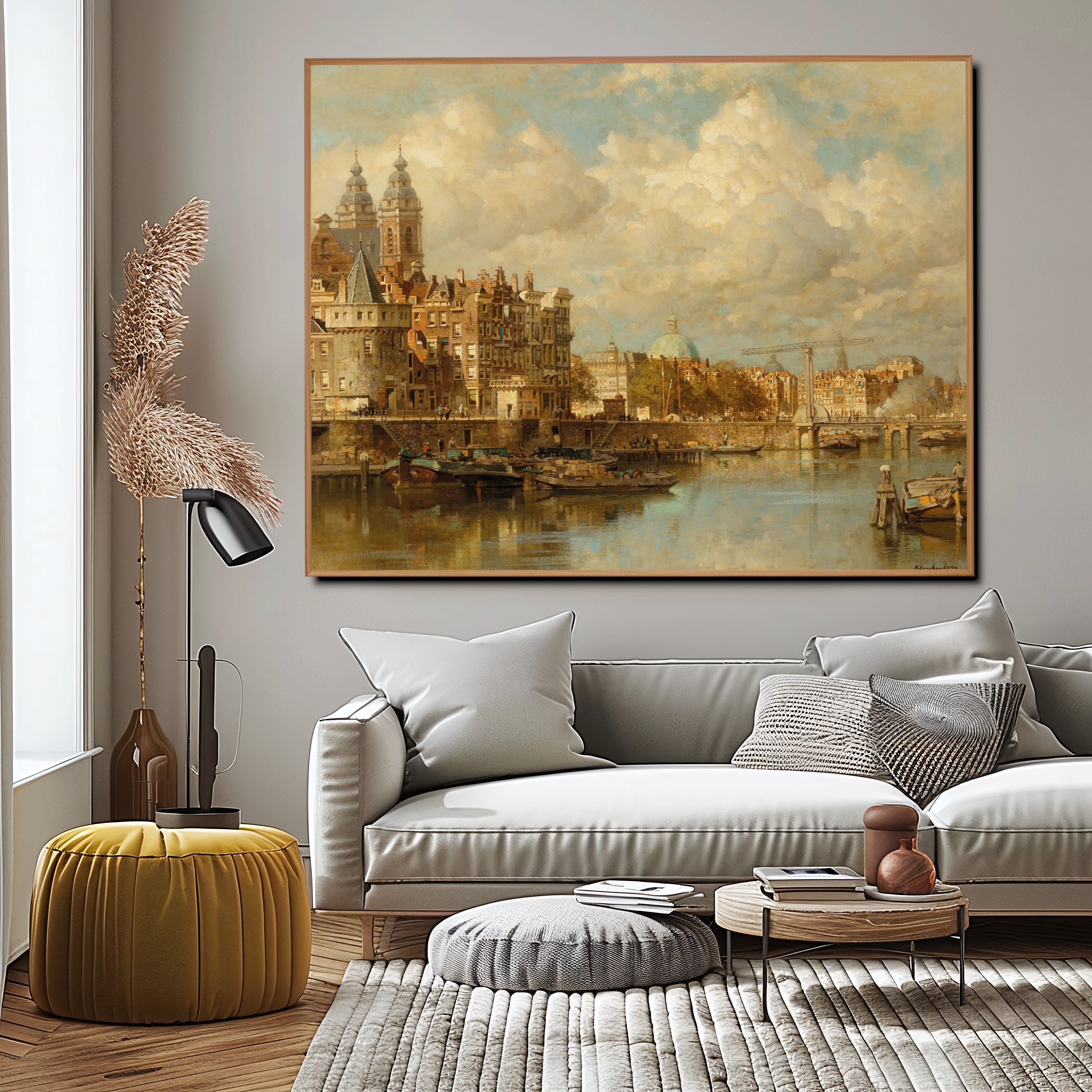 A view of the Prins Hendrikkade - Johannes C.K. Klinkenberg (Dutch, 1852-1924)