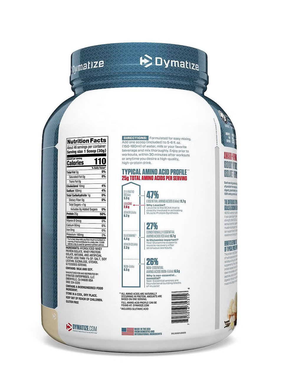 Thumbnail: DYMATIZE ISO100 HYDROLYZED WHEY (~46 SERVINGS)