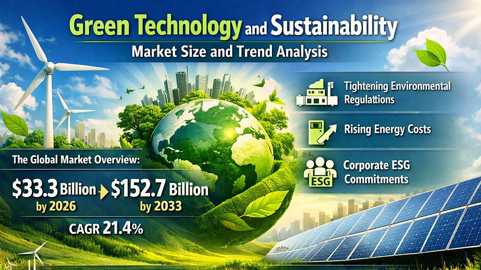 Green Technology and Sustainability Market Analysis Reveals Emerging Growth Drivers Worldwide