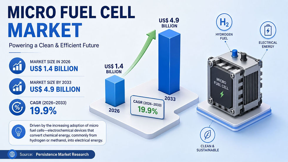 Micro Fuel Cell Market Witnesses Innovation as Manufacturers Focus on Energy Density Improvements