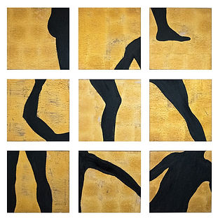 Humanity, Flesh, United Nations, Gold, art, body, Renaissance, corps, chair, expo, nations unies, peinture, painting, Pierre Saint Blancat, feuille d'or, musée, collectionneur, price,