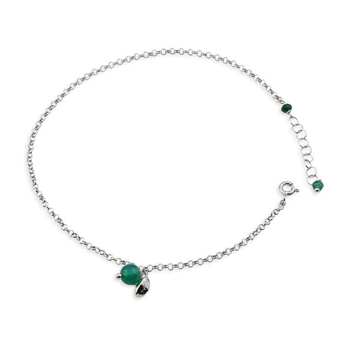 Cavigliera In Argento Con Cristalli - Flores Gioielli Cavigliera In Argento Con Cristalli - Flores Gioielli