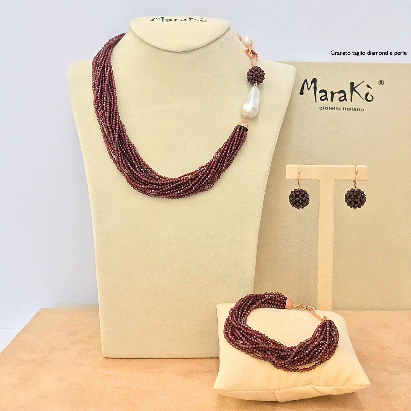 parure gioielli granato