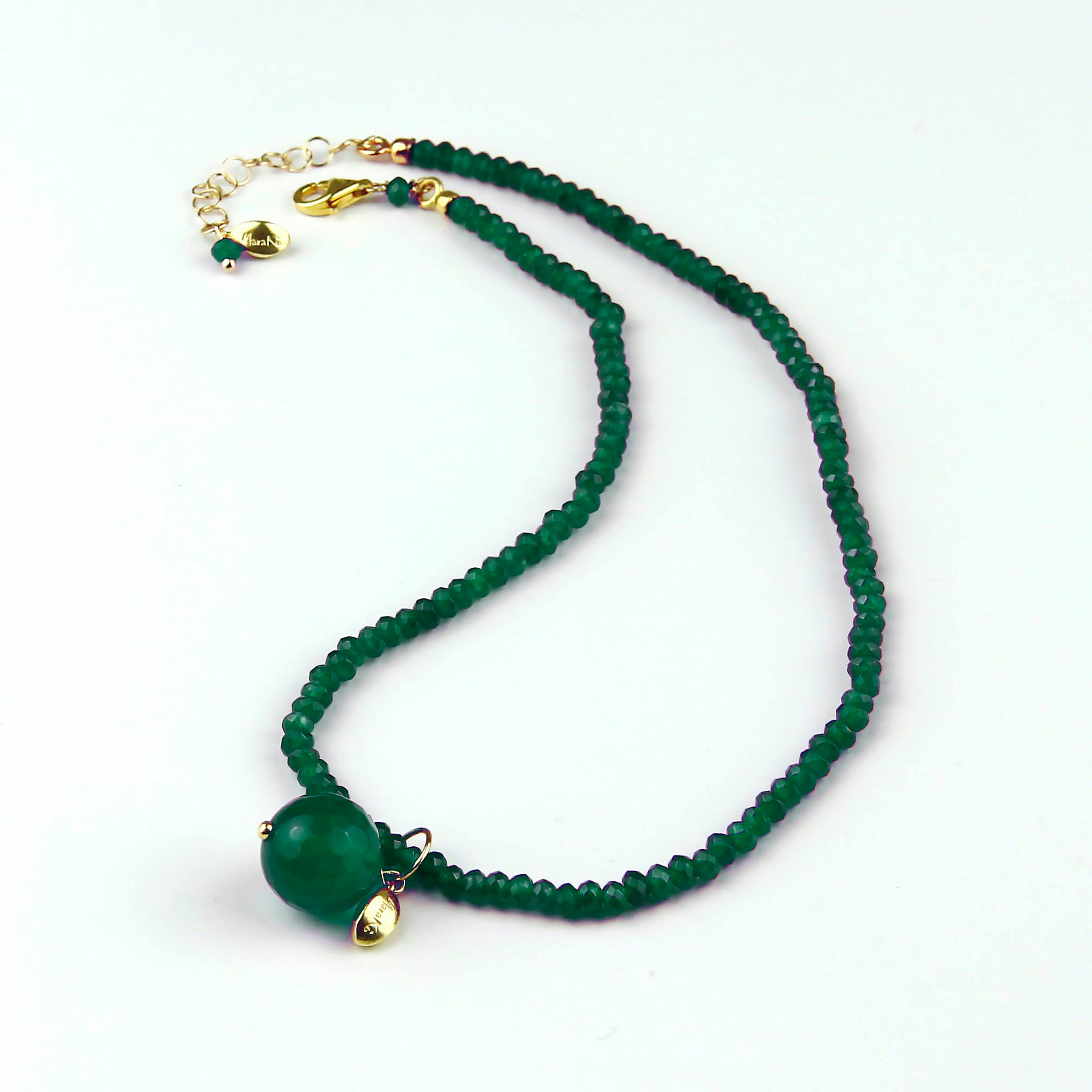 collana choker verde smeraldo