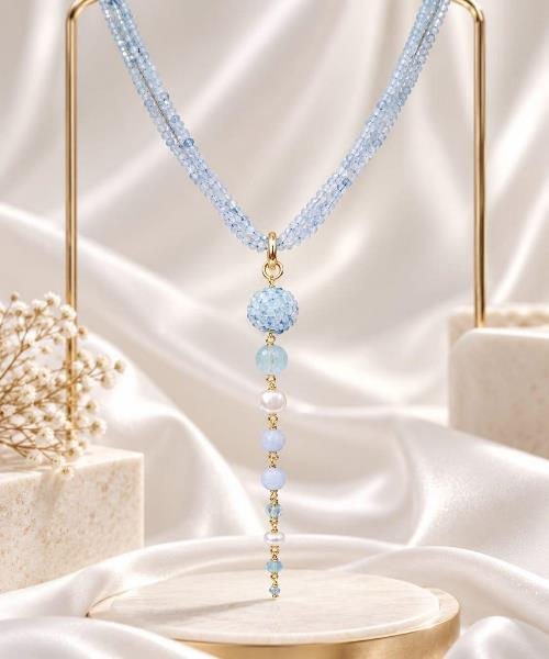 Collier Vertigine Acquamarina Milk