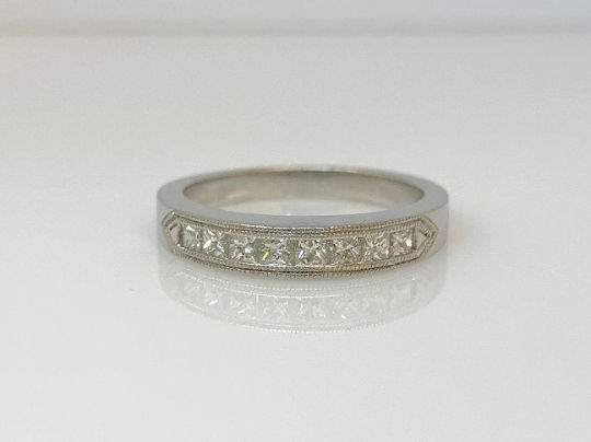 Platinum Princess Diamond Wedding Band