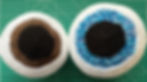 These eyeballs follow the same pattern, the size difference is the result of tension and stuffing.