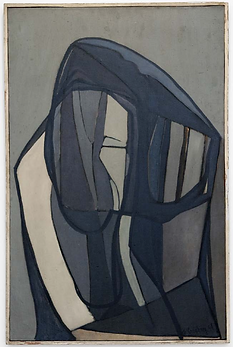 Le Visage, huile sur toile, 92 x 60 cm, 1951. © Juan Esteves pour la Galerie Frente