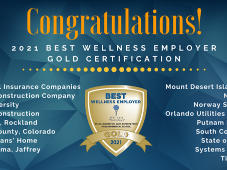 Wellness Workdays Announces 2021 Best Wellness Employer Awards