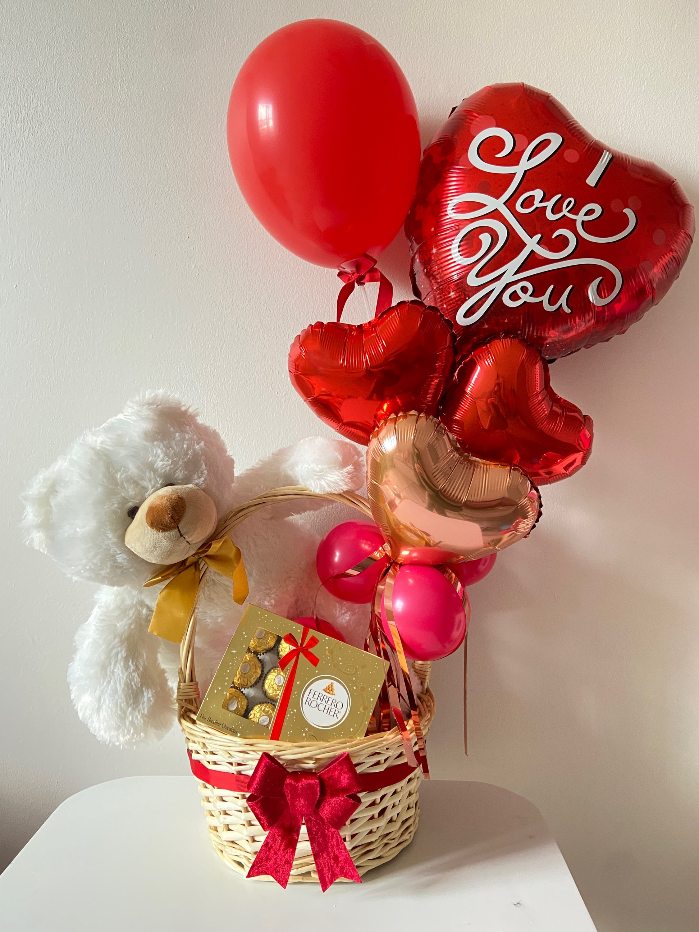 Basket with Teddy + Chocolates
