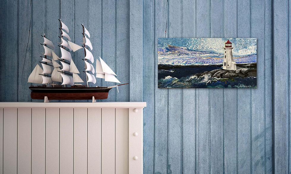 Thumbnail: "The Guardian"  Original Artwork 24"x12" Acrylic on Canvas.