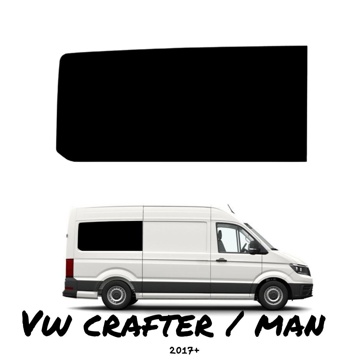 VW Crafter/MAN TGE 17> N/S Rear Quarter Fixed Privacy Window