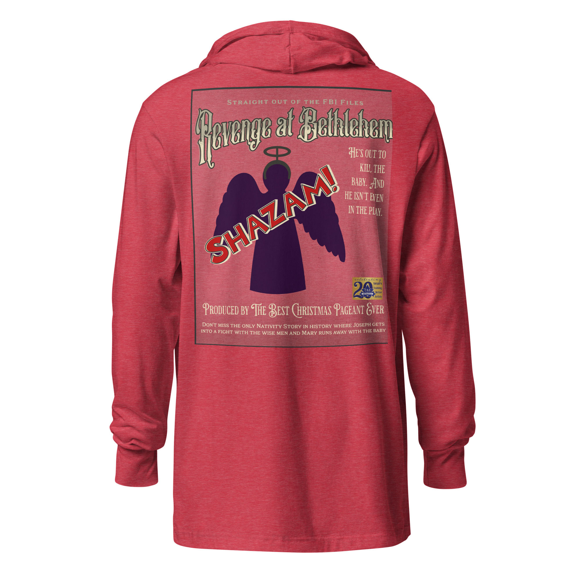 Revenge Hooded Long Sleeve T Back Print