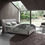 Miniatura: Cama tela color gris claro modelo 7161