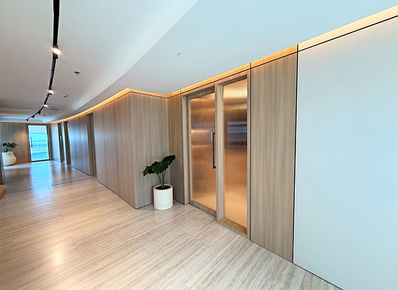 MCN HQ fluted office doors with contemporary design detail