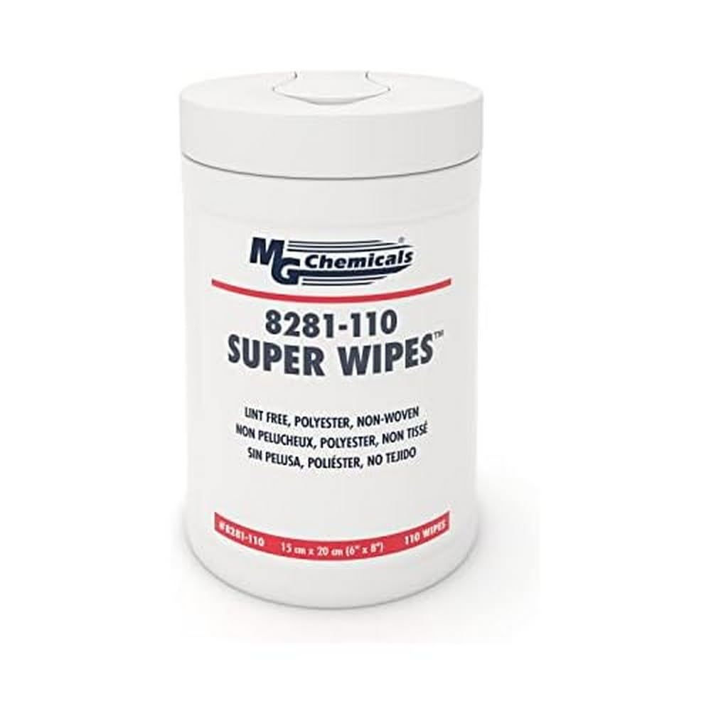 MG Chemicals Dry Wipes for Electronics - Lint Free 6"x8" 100% Polyester Non-Wove