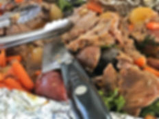 pork roast from burattino brick oven pizza catering