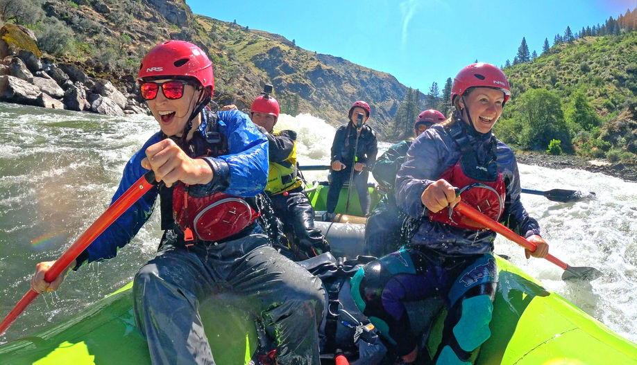 Snowhole Rapid on the 4-Day Lower Salmon with Adventure Idaho. High water in June.