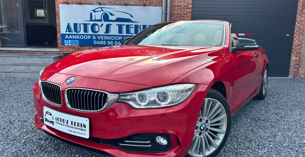 BMW 420i Luxury Line Cabrio Hardtop 184 pk 2015 vooraanzicht met elektrische hardtop en luxe uitstraling