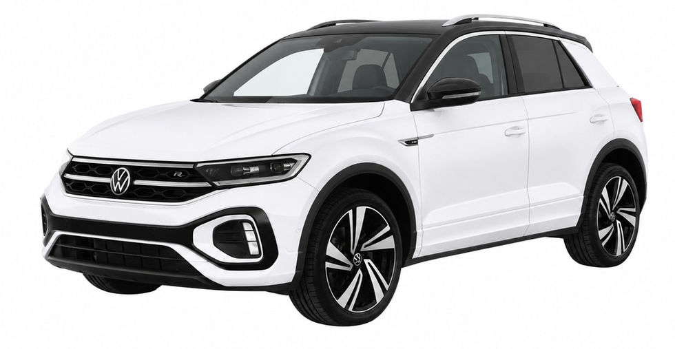 Volkswagen T-Roc 1.5 TSI R-Line Business DSG 2022 vooraanzicht met Matrix LED-koplampen en panoramisch schuifdak